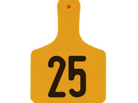 Y-Tex Numbered Calf Y-Tag Ear Tags 1-25 Orange 1 Count by Y-Tex on Sale