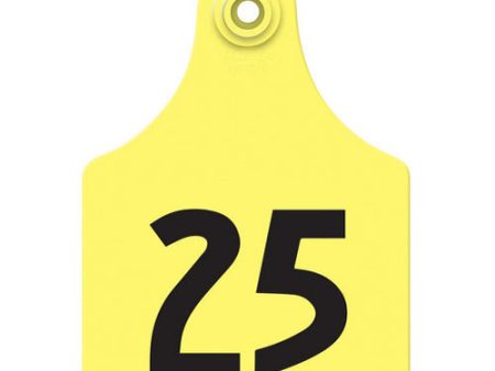 Allflex Global Maxi Numbered Tags 1-25 Yellow 1 Count by Allflex For Sale