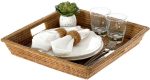 Rattan Rectangular Tray with handle For Cheap