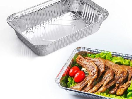 10 PCs Aluminium Foil Rectangular Box 750 ml Discount