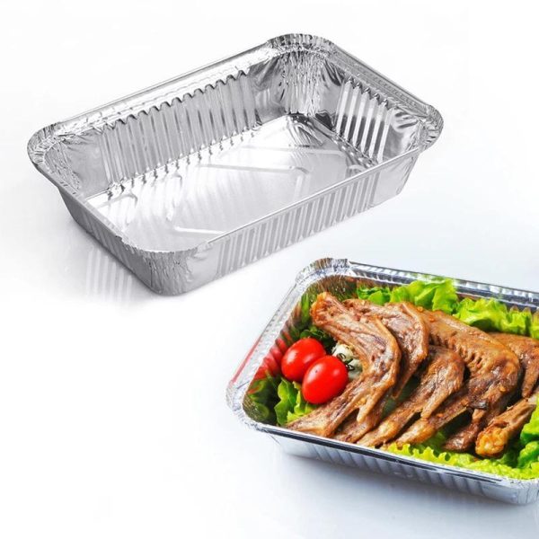 10 PCs Aluminium Foil Rectangular Box 750 ml Discount