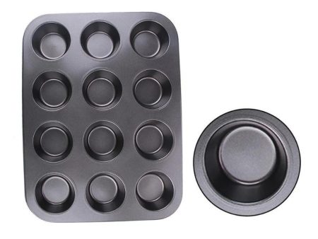 12 Cups Non Stick Cupcake Tray For Discount