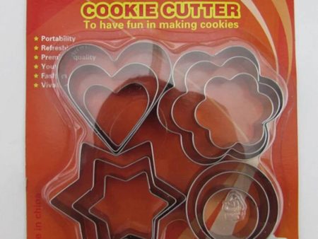 12 PCs Cookies Cutters Set Stainless Steel Online Sale