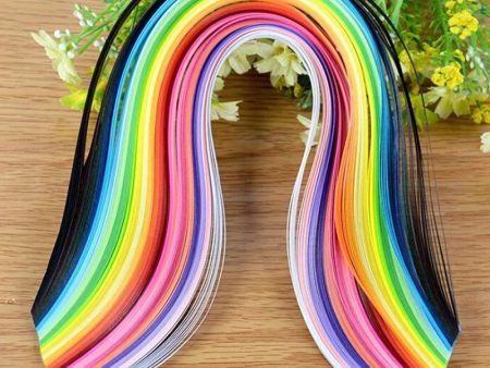 Rainbow Paper Quilling Strips For Discount