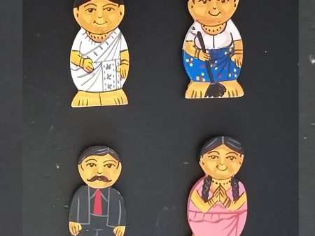 Traditional Face Refrigerator Fridge Magnets - 4 PCS Online