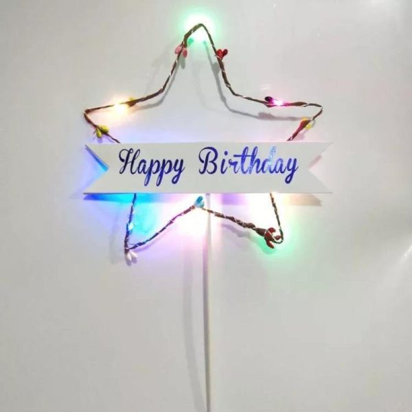 Cake Toppers LED Illuminated Star Online Sale