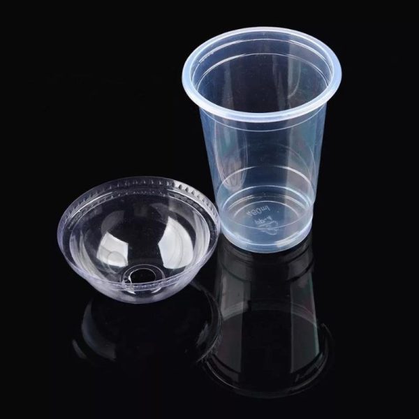 Plastic Dome Cup with Lid 20 Pcs Pack Hot on Sale