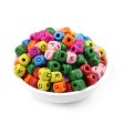 Square Alphabet Wooden Beads on Sale